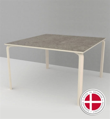 Institutionsbord med linoleum, 120x120 cm. - Dansk produceret 