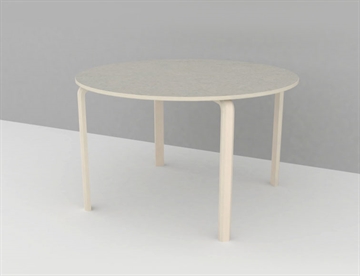Rundt institutionsbord med linoleum, Ø 120 cm
