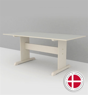 Institutionsbord med linoleum, 80x170 cm. Velegnet til skoler, SFO'er, børnehaver mv. - Dansk produceret