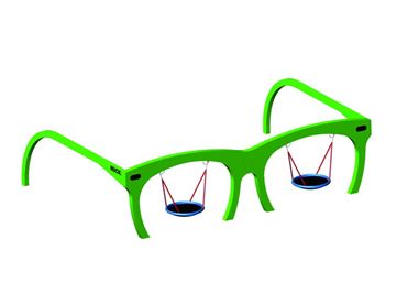 Alternativt gyngestativ i stål - Gynge-brille fra Huck