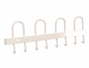 Knagerække med 4 dobbelt knage, 60 cm - Hvid