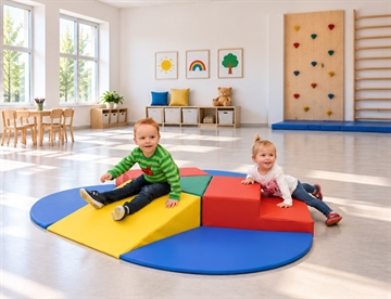 Kravleø bestående af 7 skummoduler til de mindste i vuggestuen