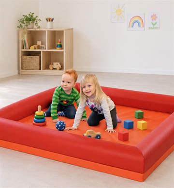 Legemadras med skumkant til afslapning, leg, opbevaring af LEGO mv