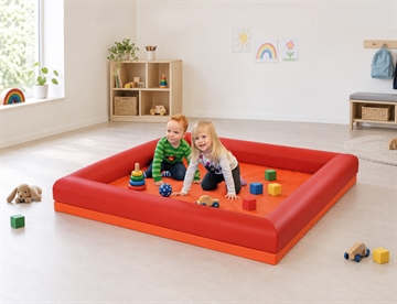 Legemadras med skumkant til afslapning, leg, opbevaring af LEGO mv