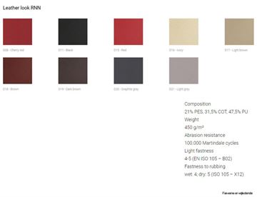 RNN Leather Look - 21% PES, 31,5% COTTON, 47,5% PU - Farvekort (priskategori 1)