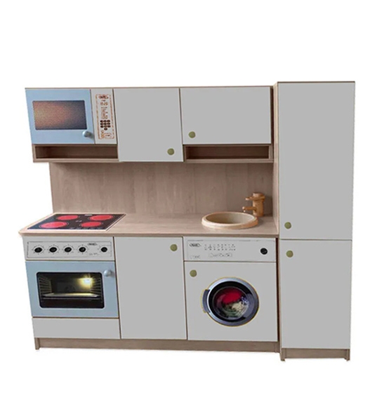 Stort legekøkken m køleskab og hårde hvidevare - velegnet til institutioner