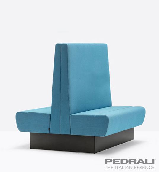 Modus back to back Lounge sofa modul fra Pedrali - H 140, mønster (L) med glat overflade