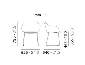 Babila XL loungestol 2744R - Mål