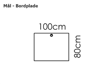 Hæve sænkebord 100x80 cm - Mål