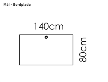 Hæve sænkebord 140x80 cm - Mål