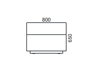 Sofa modul med ryg - mål