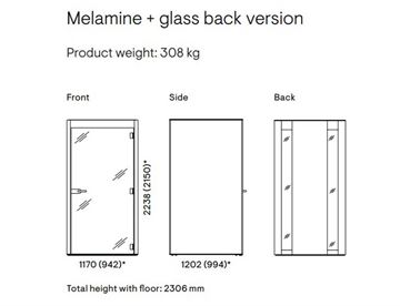 Måltegning - Silent Room S med melamin / glas