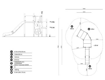 Klatresystem - Etolis kombi 2 specifikationer