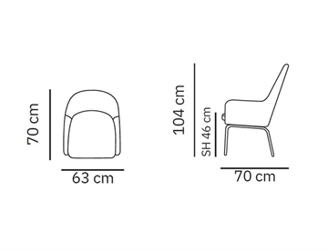 Uni lænestol - mål