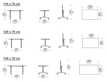 Mål Flip top borde - Ypsilon Tilting table