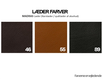 Farvekort - Læder (Madras)