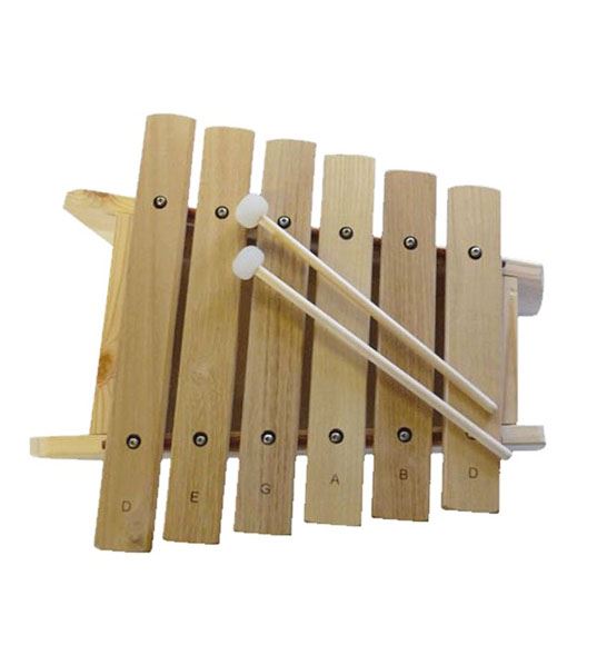 Marimba D med køller, 6 toner - Trommus musikinstrumenter