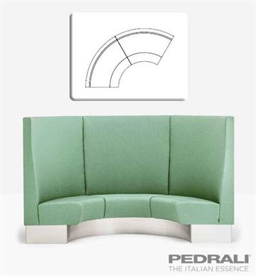 Modus 2 Lounge sofa rundet modul H 140, 2 stk. - Pedrali