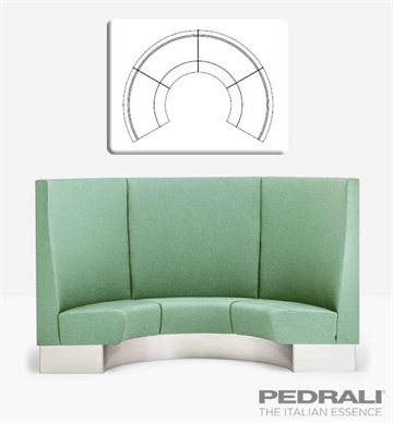 Modus 2 Lounge sofa rundet modul fra Pedrali, H 140, 4 stk.