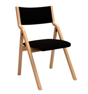 Polstret klapstol i bøgefinér - Polstret sæde og ryg - FSC-certificeret træ