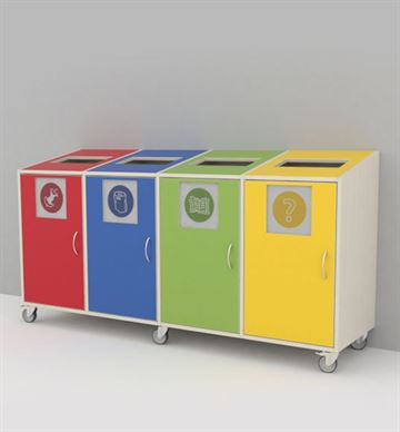 Miljøstation til affaldssortering i institutioner - Indendørs affaldssortering