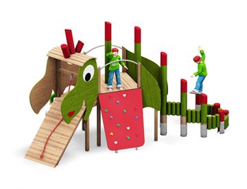 Mini klatresystem til legepladsen - Dinosaur Eliot