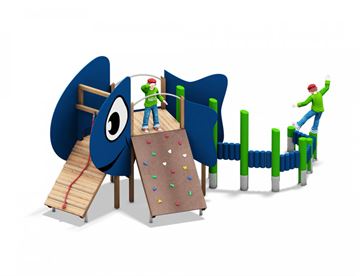 Hvalen Flossy - Mini klatresystem til legepladsen