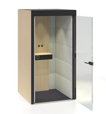 Silent Room S, melamin / akustik vægge - Smart mødeboks til det åbne kontor