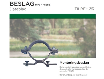 TILKØB -Monteringsbeslag (F-profil)