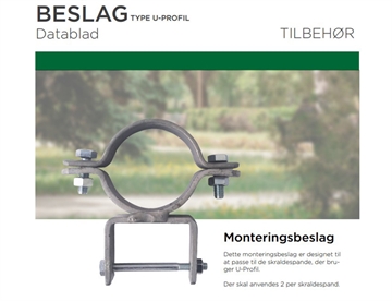 TILKØB -Monteringsbeslag (U-profil)