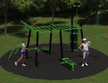 Multifitness Max Gym - Udendørs redskab i stål til det udendørs træningsområde