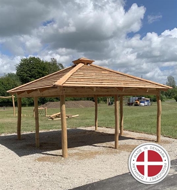 4-kantet Bålhus / Multihus / Madpakkehus 4,5 x 4,5 cm - Dansk produceret