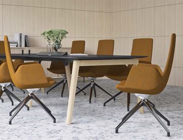 Lækker polstret mødestol til det moderne kontormiljø