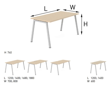 Nova A bord - Flere størrelser, varianter mm. - Multifunktionelt bord