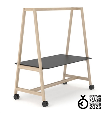 Nova Wood multibord m. hjul og hpl bordplade - Flere størrelser og varianter