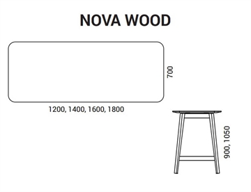 Mål - Nova Wood Højbord