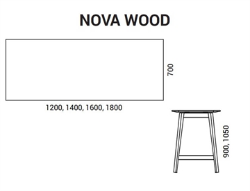 Mål - Nova Wood Højbord