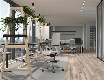 Lækkert multifunktionsbord / mødebord til det åbne kontormiljø mv - Nova Wood Multibord