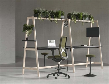 Indretning af hyggeligt kontormiljø / møderum med Nova Wood Multibord - Inspiration