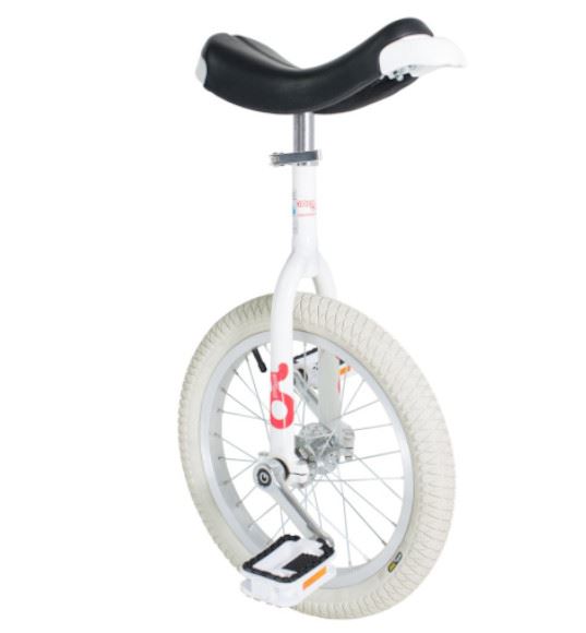 Ethjulet cykel - Only One 16" Hvid med In-door dæk - Indendørs artist cykel