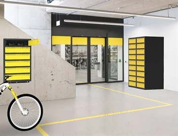 Opladerskab til cykelbatteri - Opladning og opbevaring af 6-9 cykelbatterier