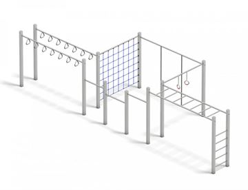 Parkour Junior - klatresystem i galvaniseret stål - Variant 1