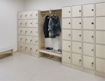 Personalegarderobe - Inspiration til Duno garderobemiljø med personaleskabe