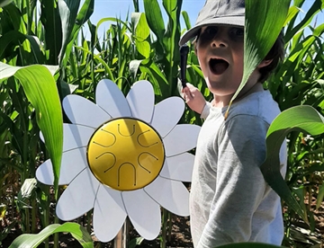 Marguerit Musikblomst / tromme - Lydskulptur inspireret af naturen - Udendørs musikinstrumenter