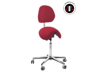 Pinto Lux sadelstol med ryglæn - Ergonomi og mobilitet - Kontorstol / Arbejdsstol