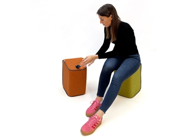 Hockidu polstret skammel - God puf til børn og voksne i daginstitutioner, børnehaver mm.