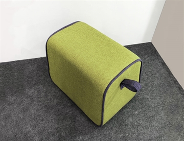 Hockidu Siddepuf - Polstret skammel med håndtag - Grøn