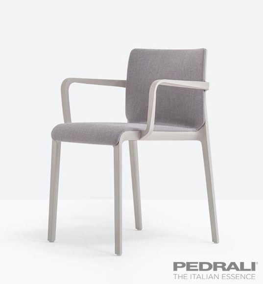 Volt stol med polstret sæde og ryg, Pedrali