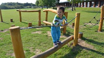 Tarzanbane mini i robinie - Balancebom med tov