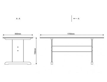 Bord med laminat, 80x170 cm